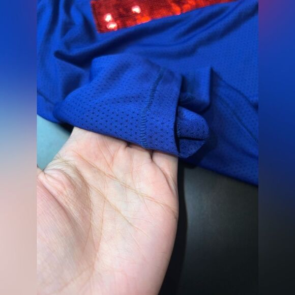 Victoria’s Secret PINK NFL New York Giants Sequins T-Shirt Size Large NWT - Picture 3 of 8